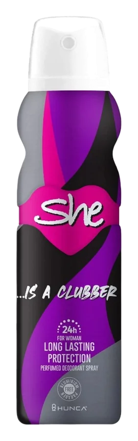 She Is Clubber — Perfumed Deodorant Spray, 150 ml
